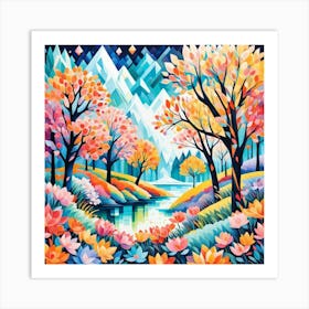 Beautiful Autumn Forest Art Print