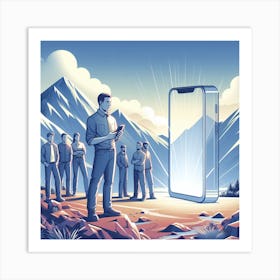 Illustration Of The Iphone X Art Print