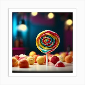 Colorful Lollipop Art Print