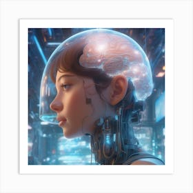 Futuristic Girl 7 Art Print