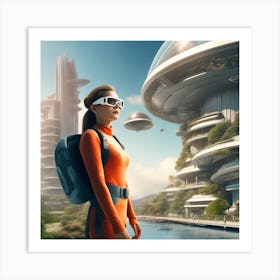 Futuristic Cityscape 238 Art Print