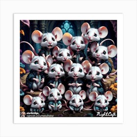 Mouse Family Art Print