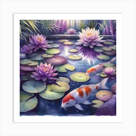 Koi Pond 3 Art Print