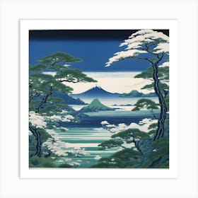 Japanese Coastline Art Print