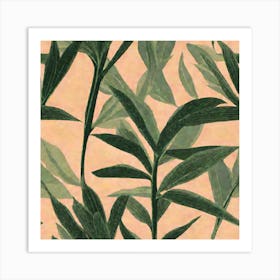 Tropical Leaf pattern art, 118 Art Print