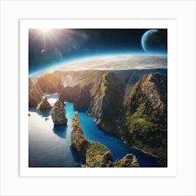 Earth From Space 1 Art Print