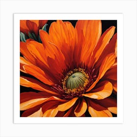 Orange flower 2 Art Print