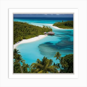 Scuba Diving In The Maldives Art Print