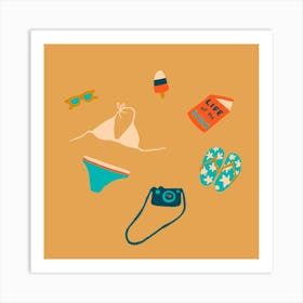 Beach Essentials Art Print