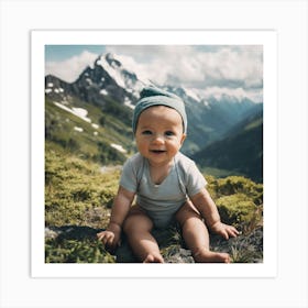 Baby In The Mountains Art Print