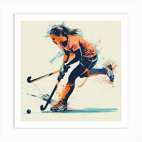 Field Hockey Player 1 Art Print