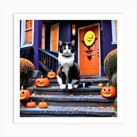 Halloween Cat 10 Art Print