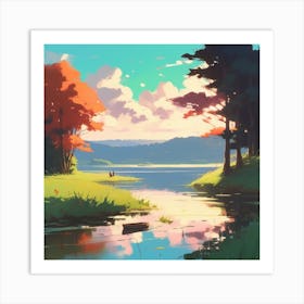 Landscape Painting 239 Art Print