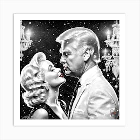 Marilyn Monroe And Donald Trump Art Print