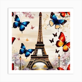 Butterfly Paris 2 Art Print