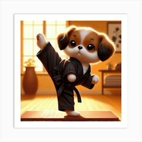 Karate Dog Art Print