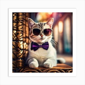 Cat In Sunglasses 19 Art Print