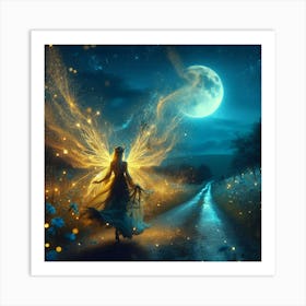 Fairy In The Moonlight Art Print