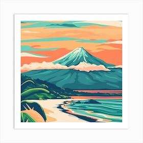 A Galapagos Islands In Ecuador Vector Art Print