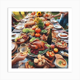 Thanksgiving Table 7 Art Print