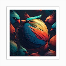 Firefox Bird Art Print