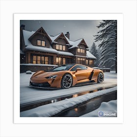 Snowy day Art Print