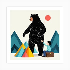 Bear In The Mountains 2 Art Print