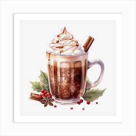 Hot Chocolate With Cinnamon Art Print