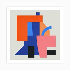 Harmonious abstract collage 3 Art Print