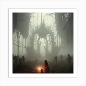 Forest In The Fog Art Print