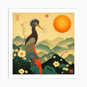 Chinese Heron Art Print