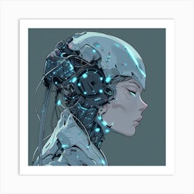 Robot Girl 5 Art Print