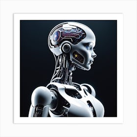 Futuristic Female Robot 20 Art Print