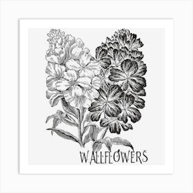 Wallflowers Retro Antique Print Classic Bouquet Art Print