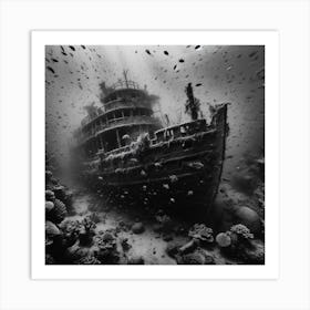 Wrecked Ship 1 Art Print