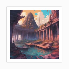 Ruins Of A Temple 1 Art Print