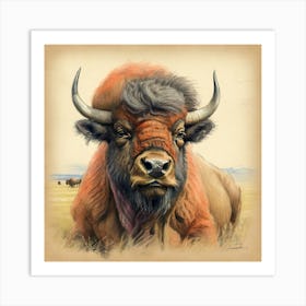 Bison 8 Art Print