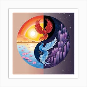 Yin Yang Yin Art Print