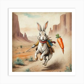 Rabbit In The Desert 5 Art Print