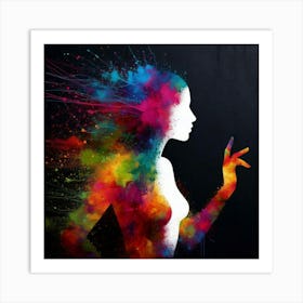 Silhouette Of A Woman 1 Art Print