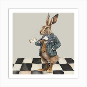 Watercolour Wonderland Hare Eat Me Art Print