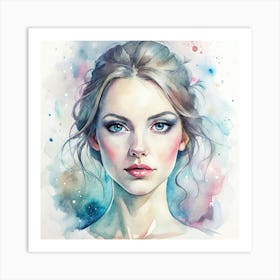 Watercolor Of A Woman Art Print