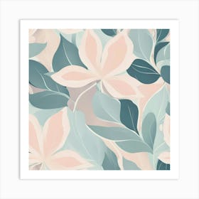 Abstract Floral Wallpaper Art Print