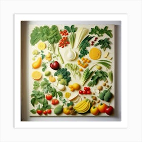 A wonderful assortment of fruits and vegetables 6 Art Print