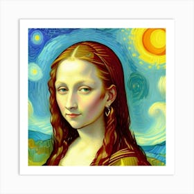 Youthful Charm A New Look at Mona Lisa Art Print