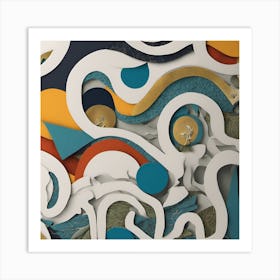 Abstract Collage Art Print