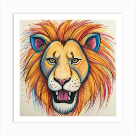 Lion Head 13 Art Print