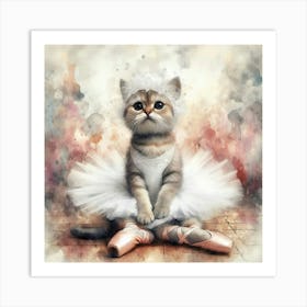 Ballerina Kitten 2 Art Print