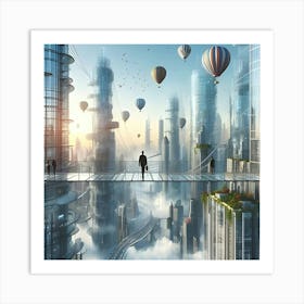 A Furistic City In The Sky (1) Art Print