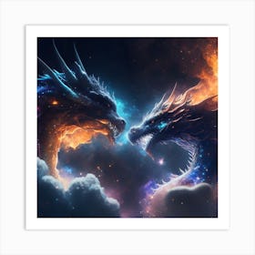 Dragons In The Sky 1 Art Print